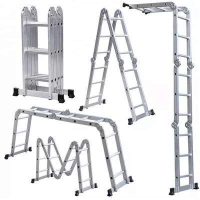 Scala multiuso Deliladder pieghevole retrattile da 3,5 m Escalera in alluminio