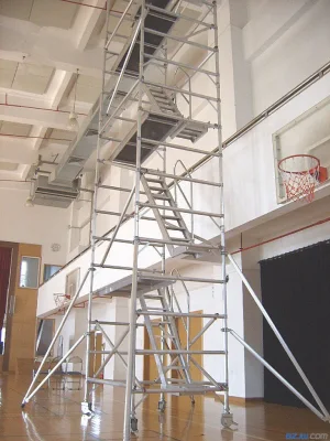 Scala di salita in alluminio usata per esterni Dragonstage Torre di ponteggio