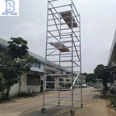 Esterno manutenzione alta quota mobile Scala dritta in alluminio impalcatura Torre