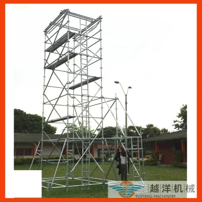 Torre per ponteggi in alluminio con anello di bloccaggio e scala a gradini approvata AS/NZ