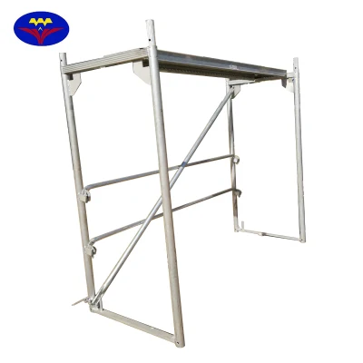 Standard europeo, tipo tedesco, telaio per facciate, ponteggi H, telaio principale Ponteggio in metallo con Pian