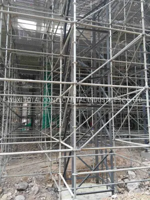 Ponteggio commerciale galvanizzato per facciate 48.3mm con 241mm Pian poll Progetto futuro Giardino