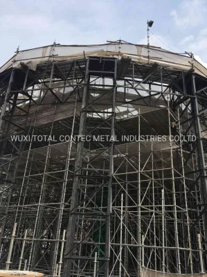 Ponteggio commerciale galvanizzato per facciate 48.3mm con 241mm Pian poll Progetto futuro Giardino