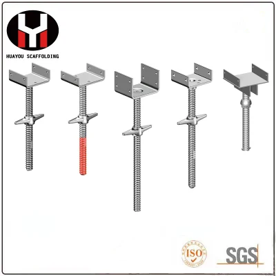 Telaio jack base galvanizzato a caldo certificato / jack con testa a U. Ponteggio per ponteggi in edilizia