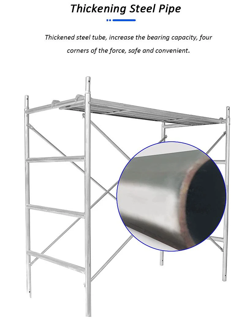 Portable Mobile Walk-Through Steel H Frame Scaffolding for Construction