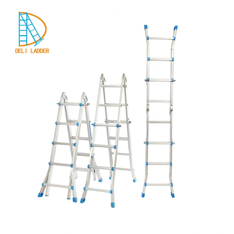 New Single Straight Folding Step Telescopic Aluminium Ladder