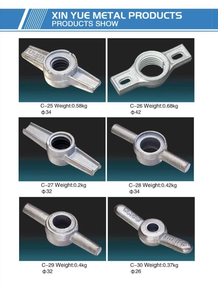 Different Types of Scaffolding/Scaffold Jack Nut/Base Jack Nut Factory Sale Construction Fittings Scaffolding Adjustable Jack Base Nut