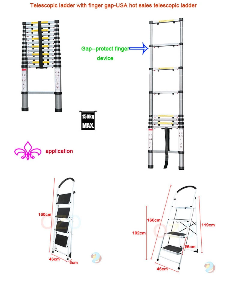 En131 Europe Standard 3m Aluminum Scaffolding Tower Ladder