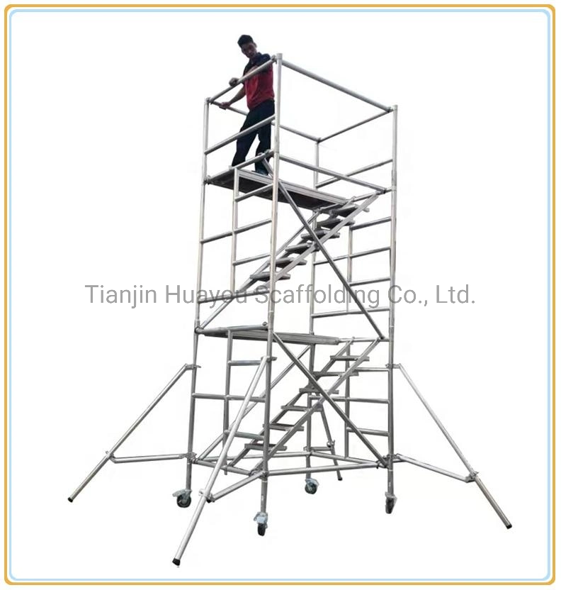 New Single Straight Folding Step Telescopic Aluminium Ladder for Sale