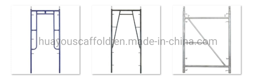 American Type Painted Galvanized Steel Ladder Frame Scaffolding Frame Ladder Frame Main Frame Door Frame Manson Frame H Frame Cross for Construction