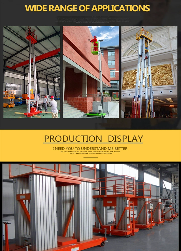 Safety Aluminium Scaffolding Platform Electric Personnel Lift Platform for Wholesaler