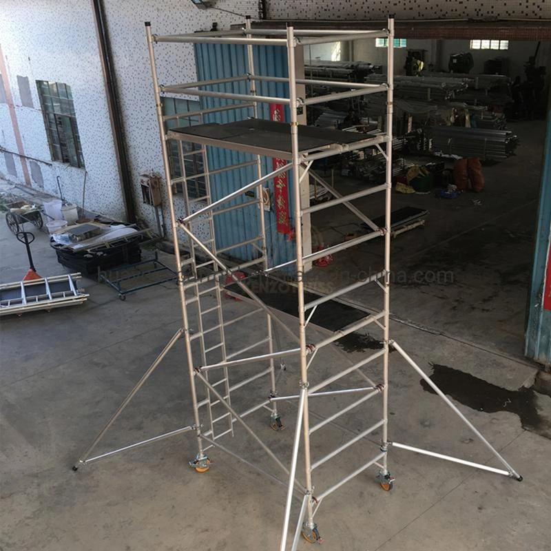High Quality Movable Aluminum Climbing Mobile Tower Scaffold Ringlock System Scaffolding for Construction