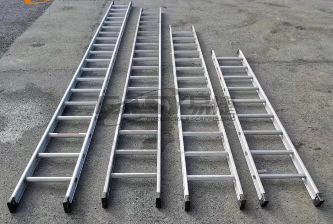 Scaffolding Buiding Light Weight Industrial Construction 3 4 5m Single Step Aluminum Ladder