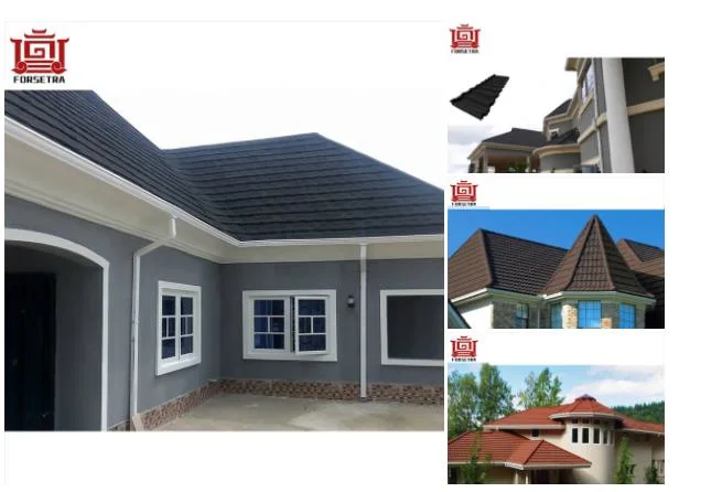 Waterproof Metal Stone Coated Roofing Tiles Structural Building Materials for House Construction