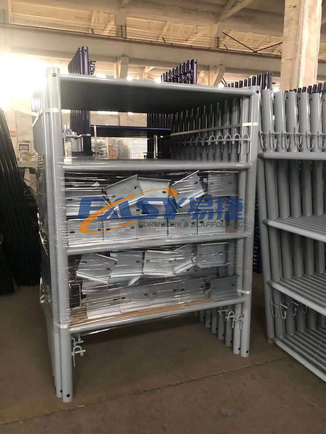 Easy Construction Building Material Galvanized Painted Steel a Folding Frame Scaffolding