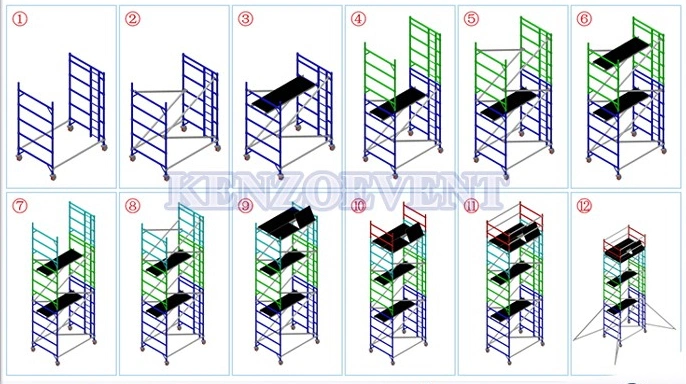 Wholesale Price High Quality Aluminum Scaffolding Stair Towers