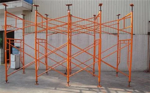 Construction Frame Scaffold Main Frame Scaffolding Cross Brace Ladder Frame Joint Pin H Type Frame Scaffolding for Sale