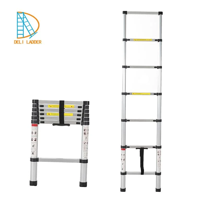 New Single Straight Folding Step Telescopic Aluminium Ladder