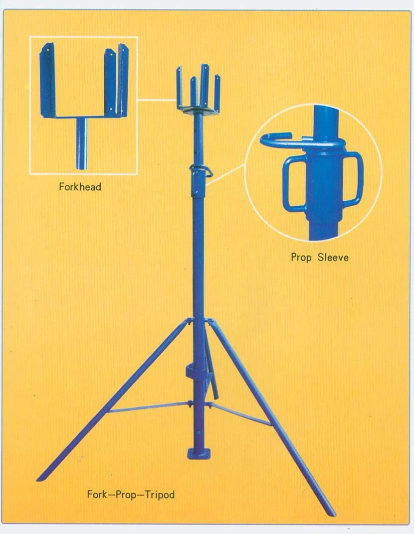 Cheap Adjustable Acrow Steel Scaffolding Shoring Props and Tripod Forkhead Steel Props