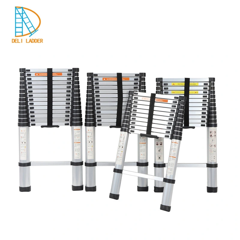 New Single Straight Folding Step Telescopic Aluminium Ladder