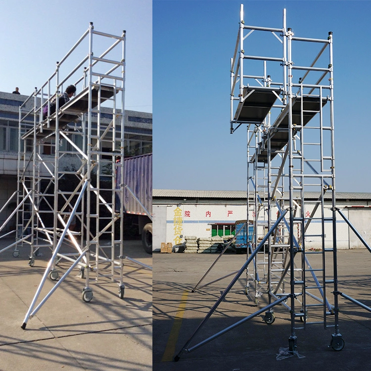7.5m (0.75*2m) Dependable Fast- Moving High - Rise Building Protection Barrier Self-Climbing Scaffolding