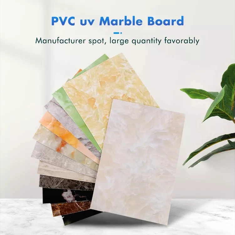 PVC Waterproof Material PVC UV Marble Sheet Building Material