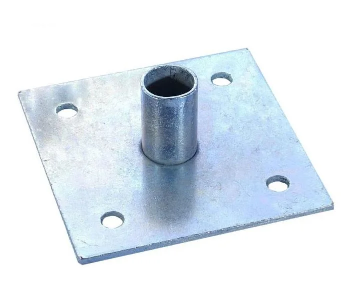 Galvanized Steel Base Plate with Spigot for Scaffolding Screw Jack