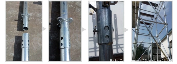 Customized Heavy Load Stable Zulin Scaffolding Construction Frame System Ringlock Kwikstage Scaffold