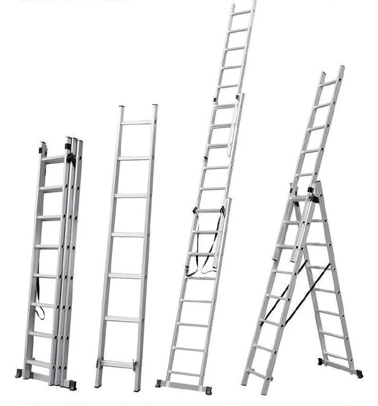 Extendable Aluminium Scaffolding Ladder with Full Gard Rail
