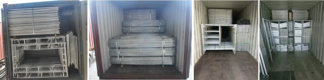 China Supplier Multifunctional Construction Door Type Walk Thru Steel Frame Scaffolding with Catwalk Plank