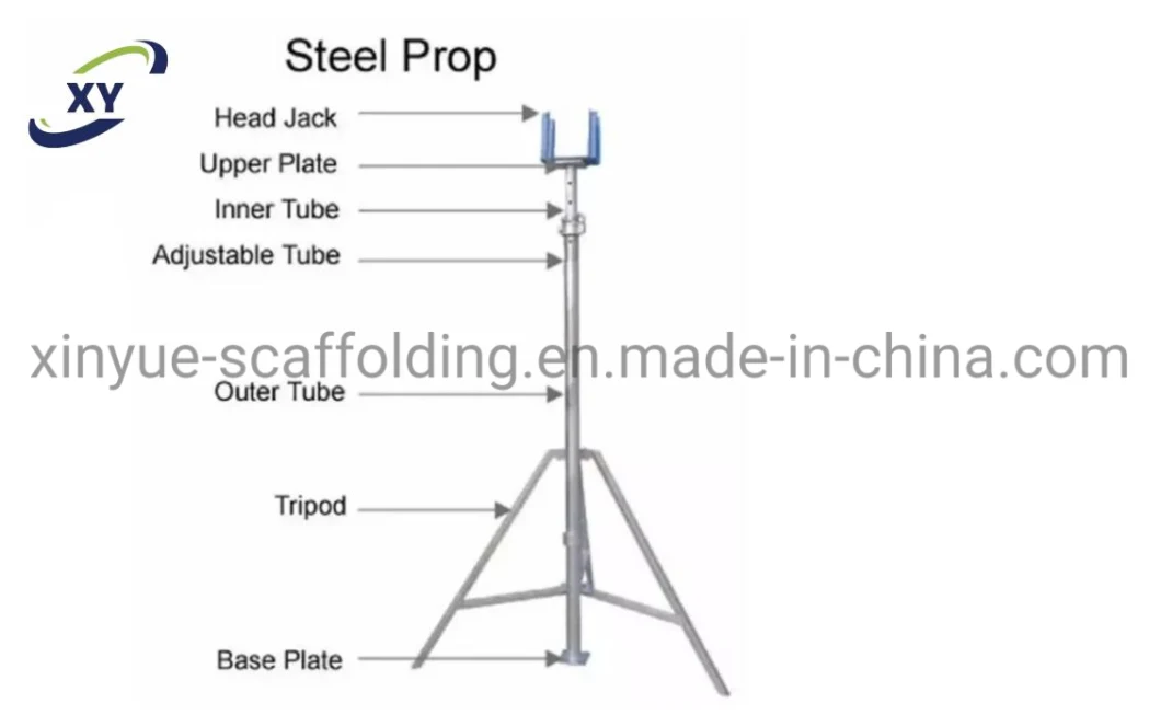 Hot Sale Steel Adjustable Shoring Prop Coated Heavy Duty Shuttering Scaffolding/Scaffold Prop