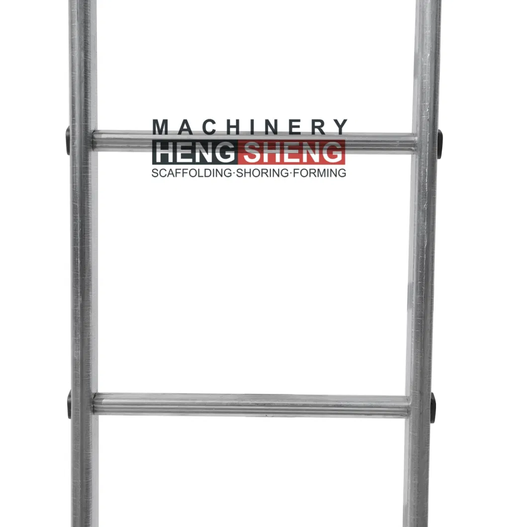 New Hot Sale High Quality Safety Pre-Galvanised Steel Ladder Galvanized Straight Steel Scaffolding Ladders