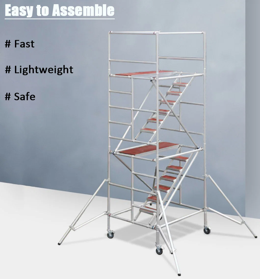 CE Certificate Safe Aluminum Mobile Scaffolding Tower for Roof Reparing