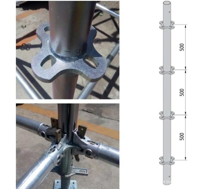 Combined Good Quality Prop Formwork Telescopic Adjustable Jack Ringlock Scaffolding Scaffold with High
