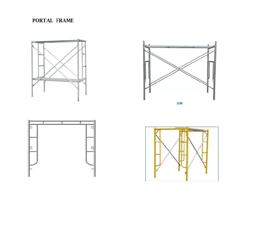Low Price Painted Formwork Steel Ladder Frame Scaffolding Adjustable