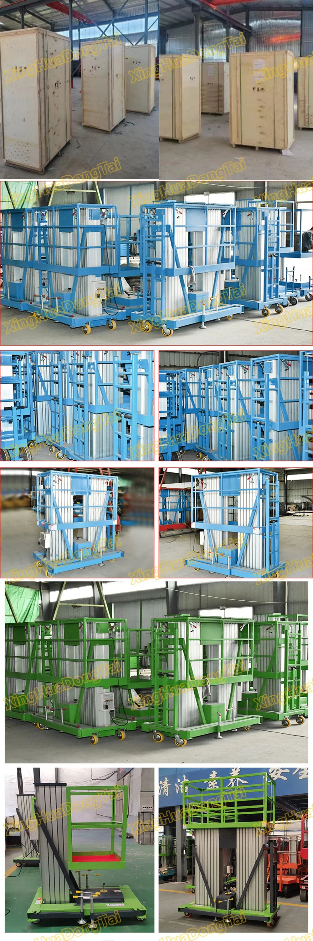 Vertical Aluminum Lift Table Man Lift Hydraulic Lift Scaffolding Lift Platform