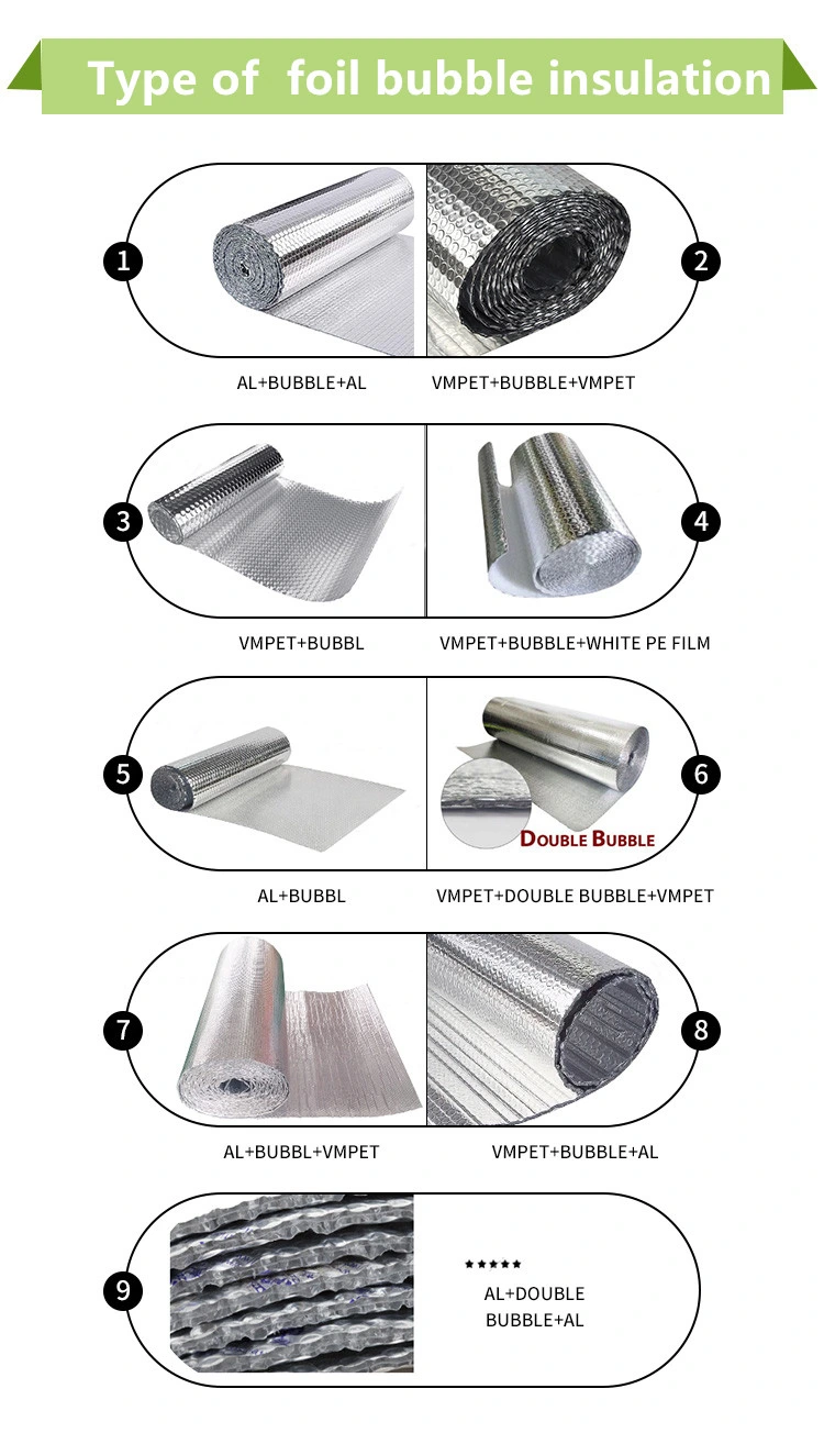 Sun Barrier Reflective Foil Bubble Heat Insulation Heat Cheap Roofing Waterproof Materials for Building