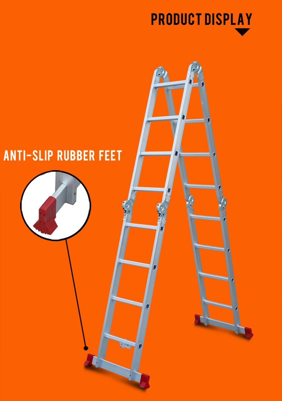 4.7 Meters Small Hinges Aluminum&Aluminium Multipurpose Foldable Step Ladder with Non Slipping Base