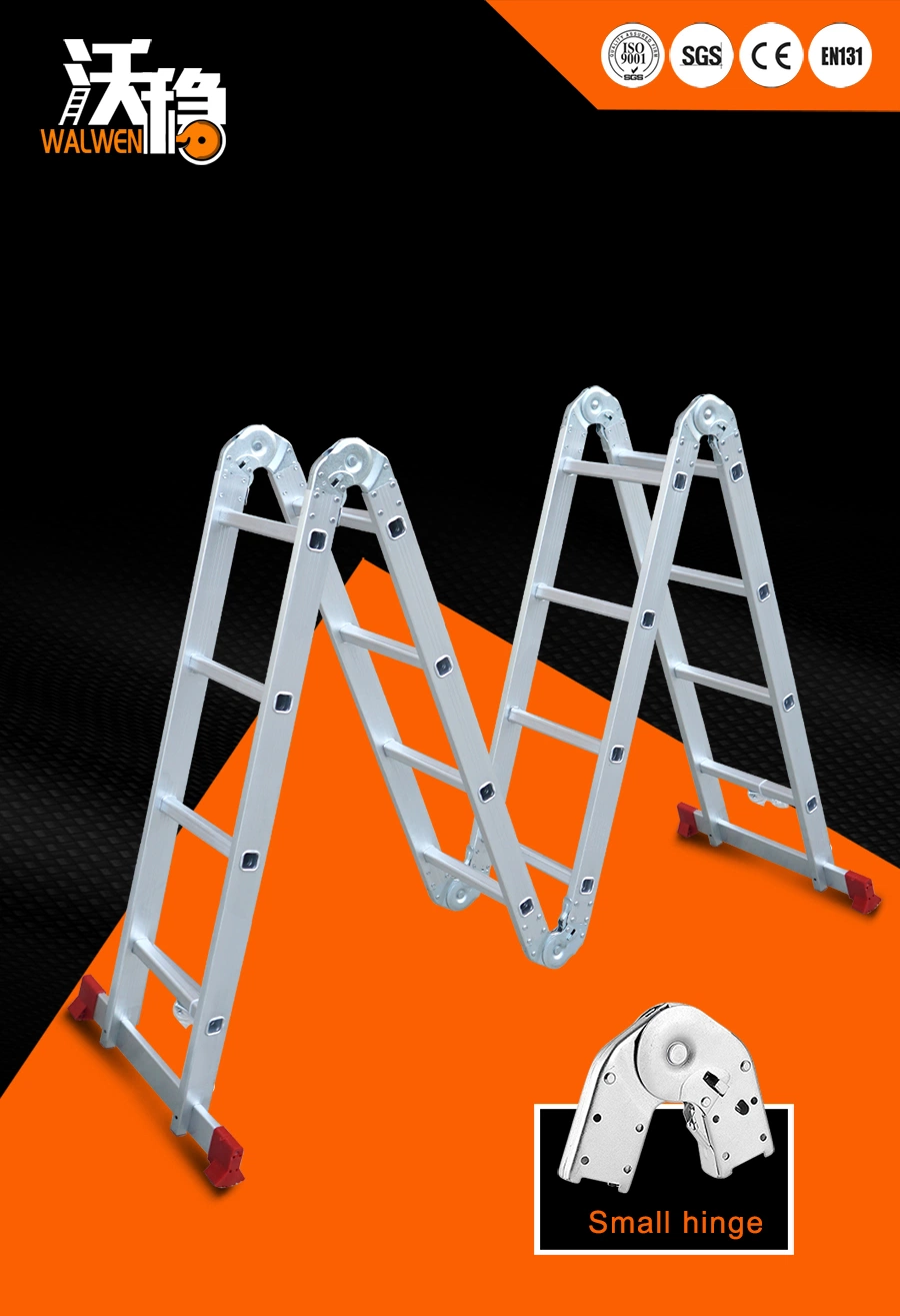 4.7 Meters Small Hinges Aluminum&Aluminium Multipurpose Foldable Step Ladder with Non Slipping Base