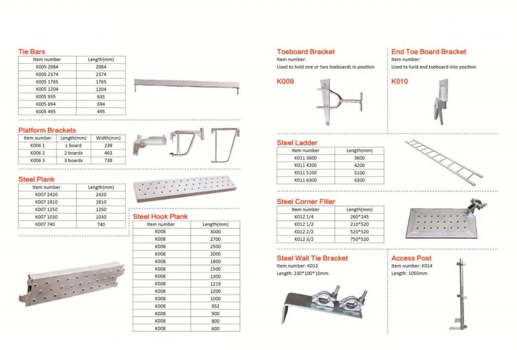 Quick Stage Kwikstage Scaffolding System and Accessories