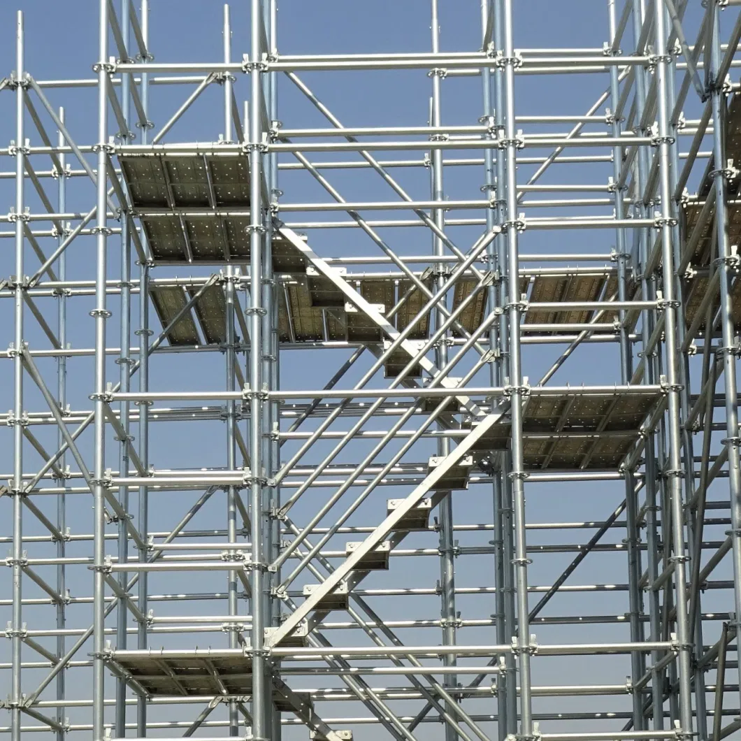Galvanized Steel Ringlock Scaffolding Better Than Aluminum Scaffolding Foldable Mobile Ladder