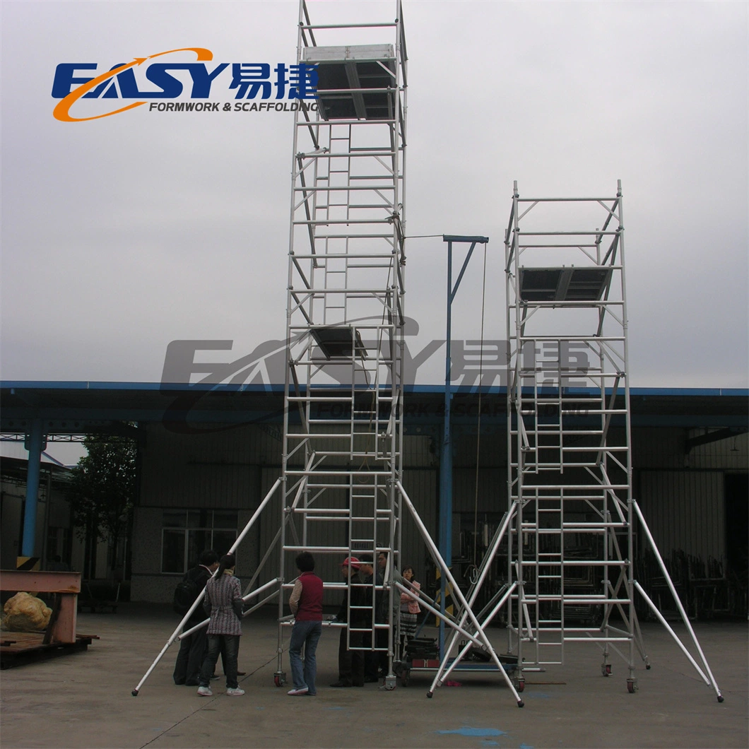Easy Building Material Aluminium Platform Scaffold Mobile Tower Scaffolding