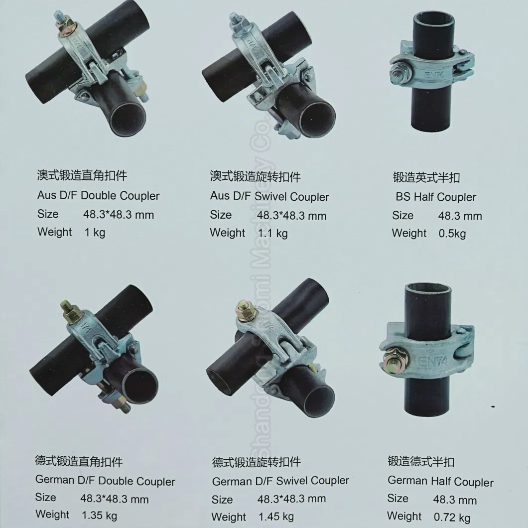 Scaffolding Coupler JIS Pressed Double Coupler for Construction/Light Duty Pressed Double Coupler
