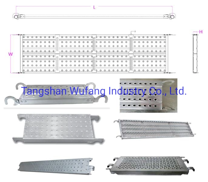 Factory Supply Cheap Scaffolding Walk Boards Galvanized Steel Catwalk Panel Price Scaffolding Platform Scaffold Plank with Hook