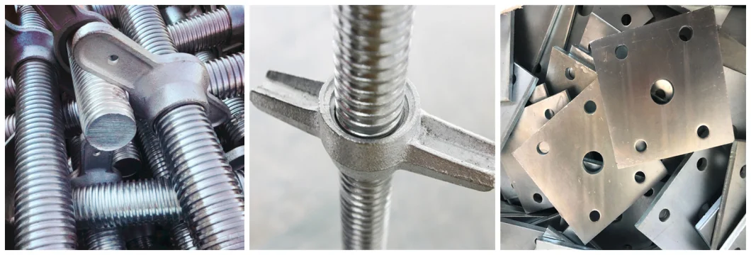 Solid or Hollow Internal Scaffolding Friend in Pallet Galvanized Jack Base
