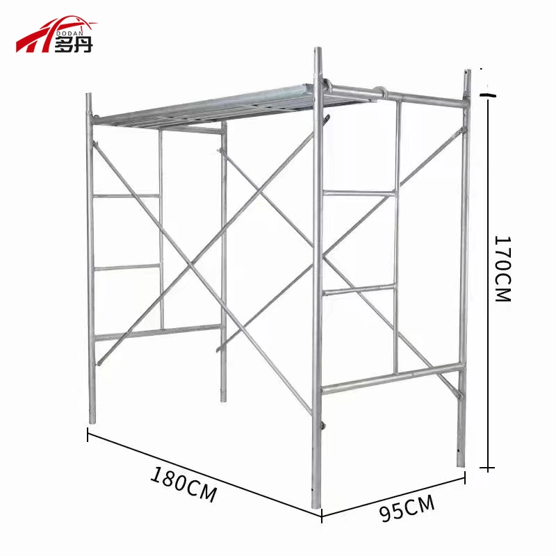 Easy Installation Construction H Frame Pipe Scaffolding with 2 Climbing Ladders