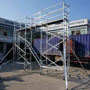 Mini Rolling Single Width Wide Mobile Aluminum Scaffolding Tower