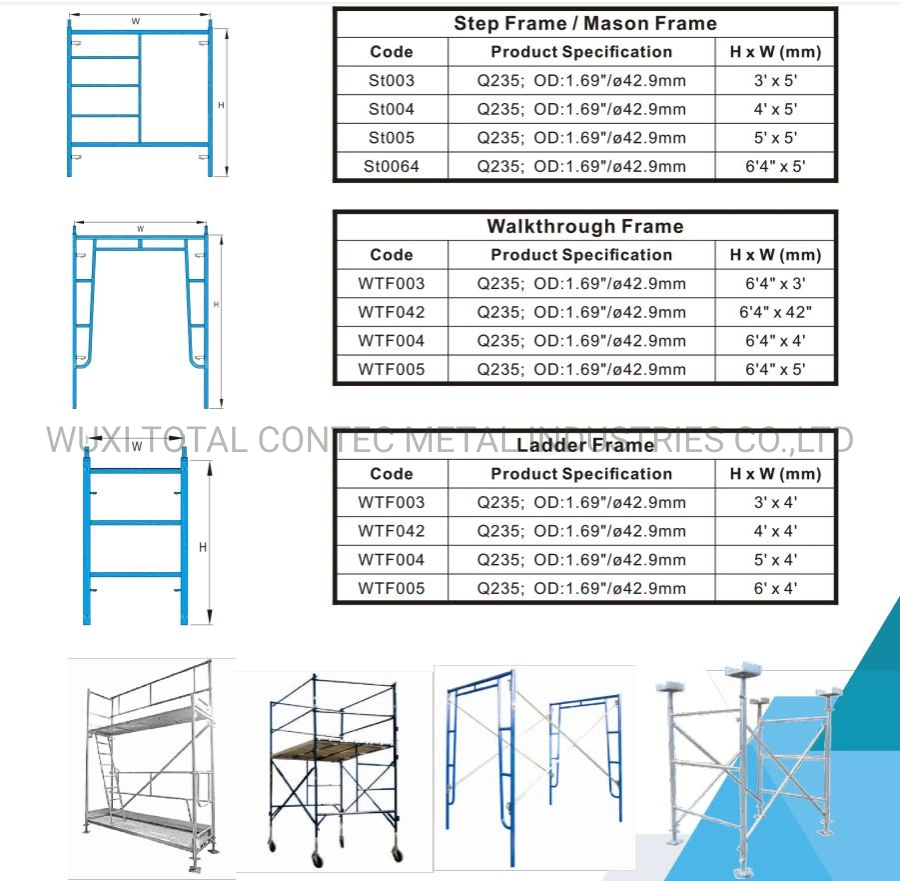 6&prime; 4&quot; Height Walkthrough Frame Scaffolding for Indoor/Outdoor Decoration