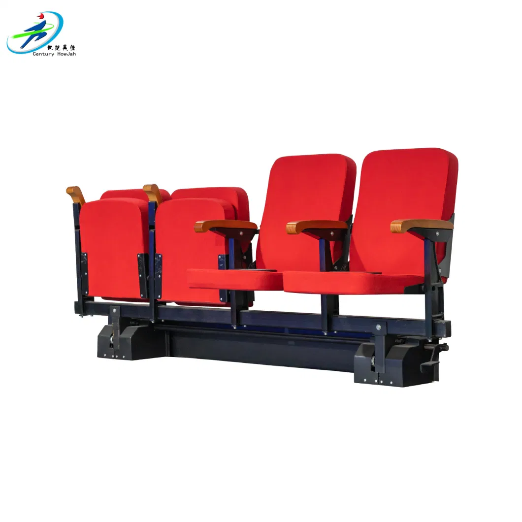 Telescopic Bleacher Audience Systems Retractable Seating Floor Mounted