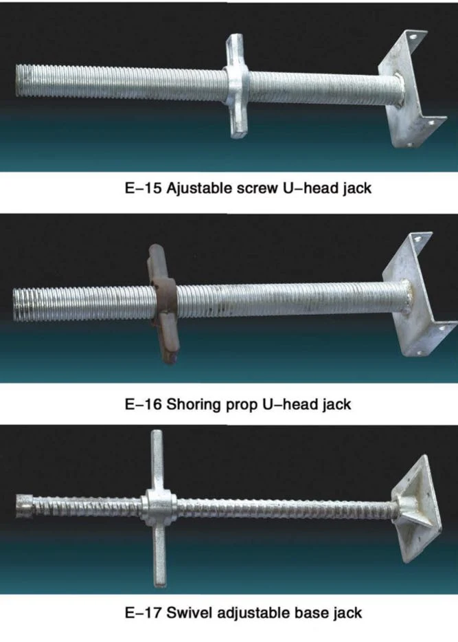 Construction Formwork Screw Jack Base Scaffolding Solid Hollow Type System of Scaffold Steel Scaffolding Base Jack